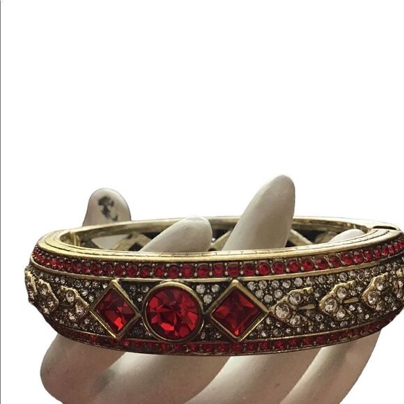 Black with red decorative polyester blouse - Picture 4 of 5